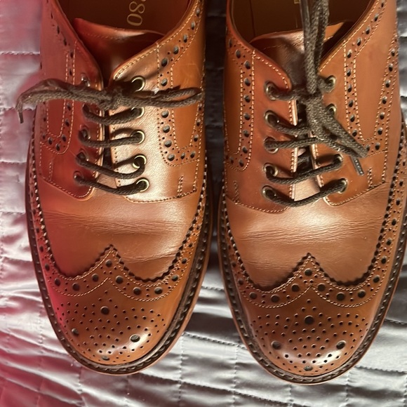 Loake 1880 Made in England Worton Brogues wingtip lace up dress shoes size 7 men - Picture 5 of 10